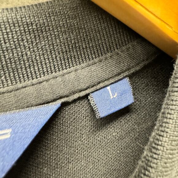 Ralph Lauren Polo Golf Mens Large Black Purple Pony Pima Cotton Short Sleeve - Picture 6 of 8